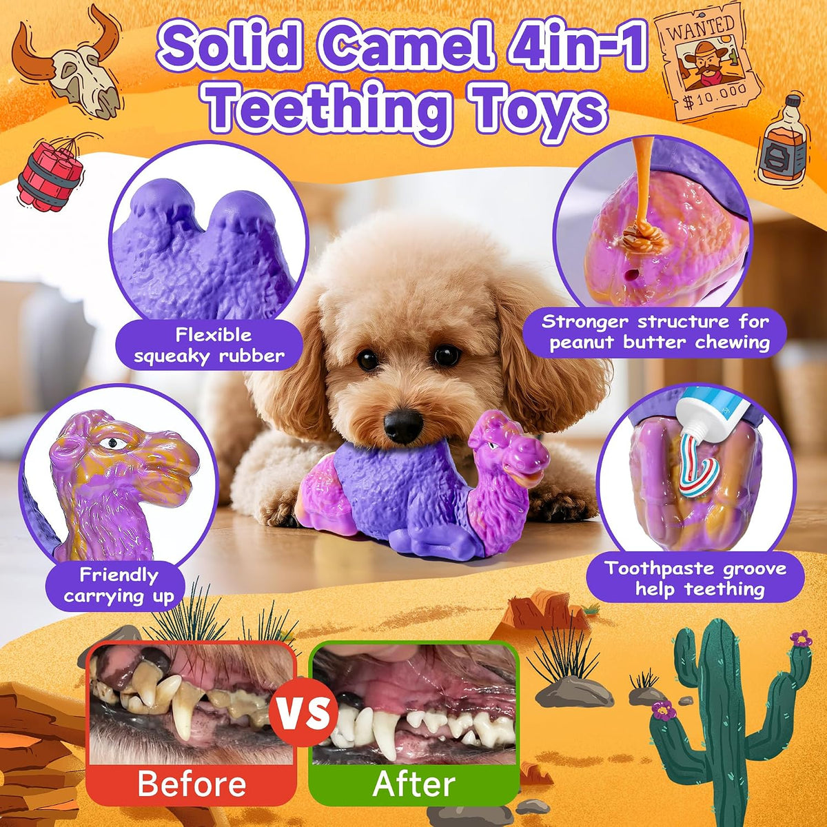 Dog Chew Toys for Aggressive Chewers - Milk Flavor - image 3