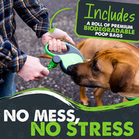 Mighty Paw Retractable Dog Leash, for Large Dogs, Auto-Locking - Deluxe Green / 50 - 110 lbs - image 2