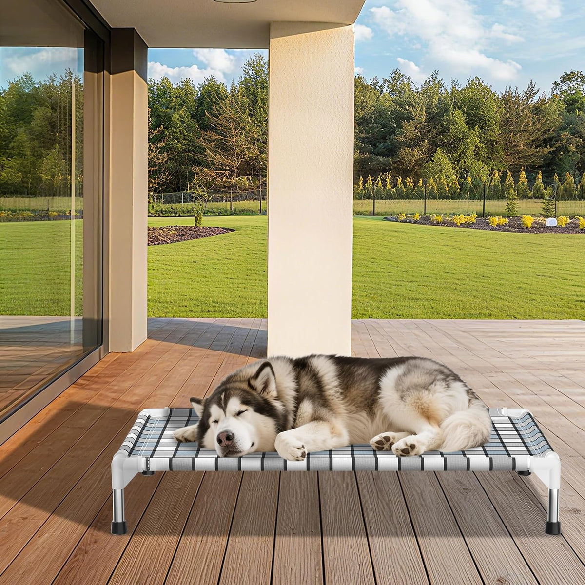 Caghash Elevated Outdoor Raised Dog Bed - Standard - Large - image 4