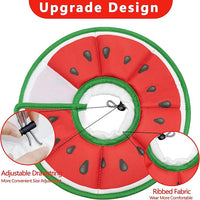 Soft Adjustable Cat Cone Collar - Comfortable Recovery Collar for Cats After Surgery (Watermelon, Medium)