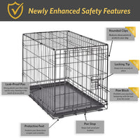 New World by Midwest 42-Inch Single Door Crate, for Large Breeds - Single Door - Black / Small (30"L) - image 4