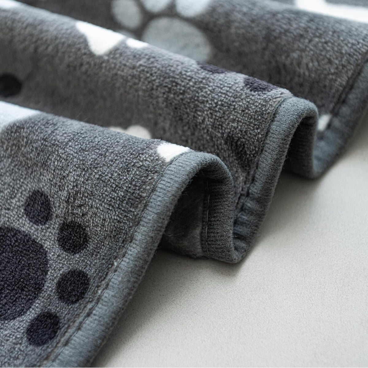Dog Blanket Paw Bone Pattern 1 Pack 2 Super Soft Warm Flannel Sofa - 60*50 inch (Pack of 2) / Grey|paw Bone - image 4