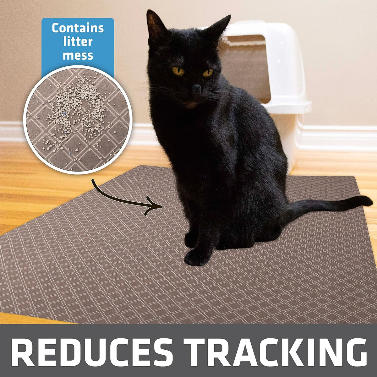 Drymate Cat Litter Box Mat, Litter Trapping Mat - Taupe / 29x36 Inch (Pack of 1) - image 2