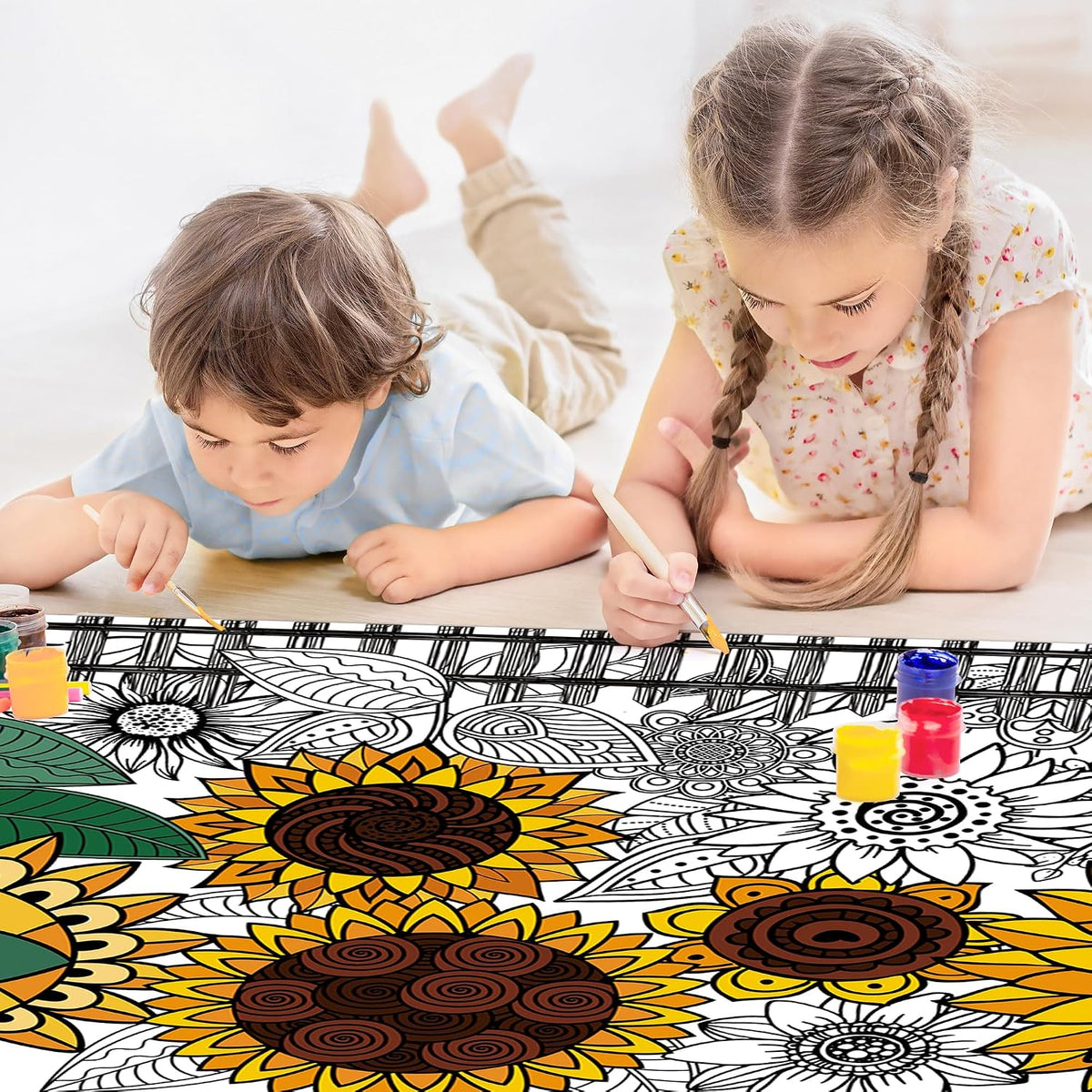 OHOME Halloween Giant Coloring Poster/Tablecloth-Halloween Crafts - Sunflower - image 4