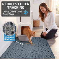 Drymate Cat Litter Box Mat, Litter Trapping Mat - Dark Grey / 28x36 Inch (Pack of 1) - image 2