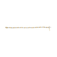 10K Two-Tone Gold 1/2 Cttw Diamond Alternating 3 Stone and X-Link 7" Bracelet (I-J Color, I2-I3 Clarity)