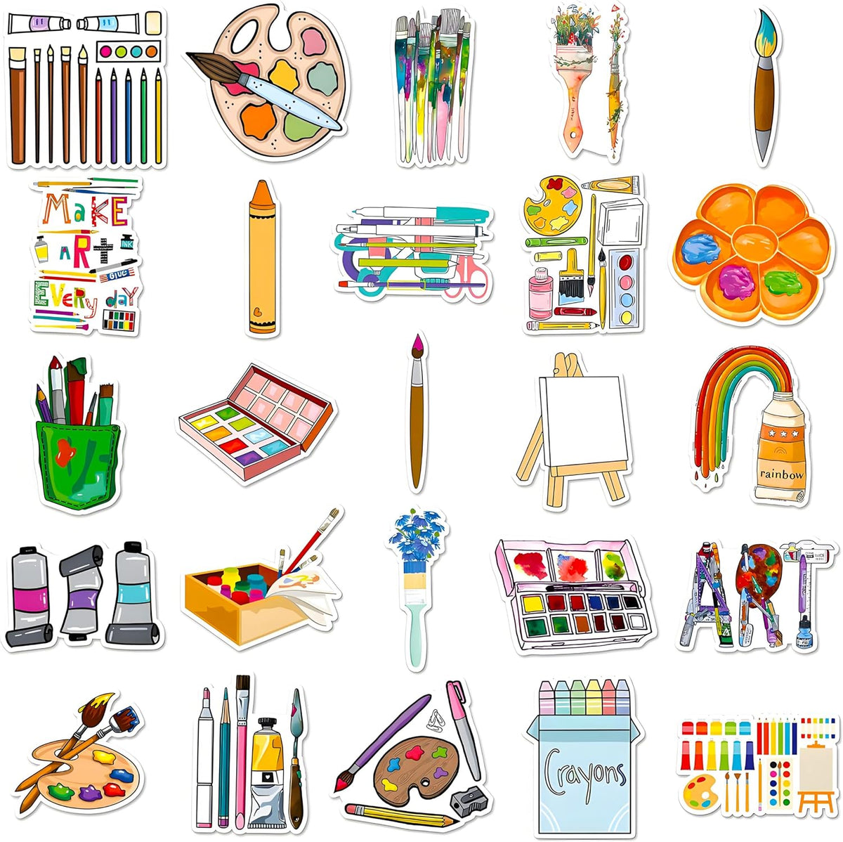 100PCS Vintage Christmas Stickers - Art Painting - image 2