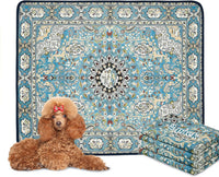 Washable Pee Pads for Dogs, Reusable Puppy Pads 36"x 41" 2 Pack – Essentials for Dogs - Medallion Blue / 36"*41"(Pack of 2)