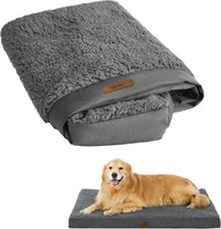 LE SURE Waterproof Dog Bed Cover Replacement - X-Large / Dark Grey-Sherpa / Sherpa