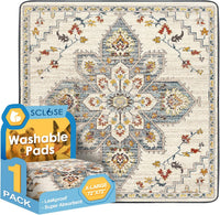 Washable Pee Pad for Dogs - White Medallion / 72" x 72" (1 Pack)