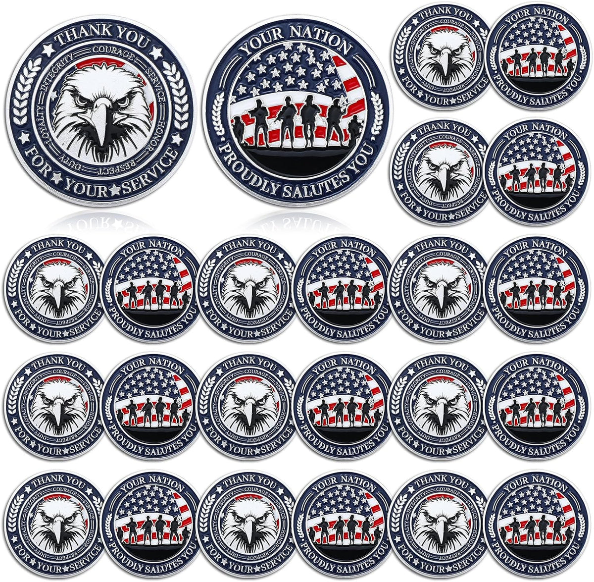 20pcs Military Challenge Coins - Classic