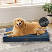 Bedsure Memory Foam Dog Beds Large Sized Dog - 35"L x 22"W x 3"Th / Navy - image 4