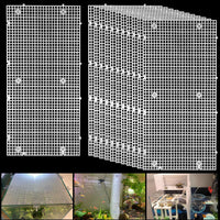 Adjustable Platic Grip Panel Aquarium Fish Tank Divider Filter Bottom - 12pcs 11.8X5.9 Inch with 0.15 Inch hole / White