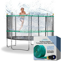 Trampoline Sprinkler Waterpark, Heavy Duty Hose – Fun for Kids & Family - Green Hose