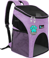 PetAmi Cat Backpack Carrier for Small Dogs and Large Cats - Heather Purple