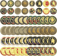 Nosiny 40 Christian challenge coins in gold zinc alloy with double sided print - view 3
