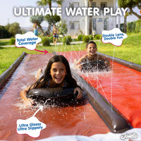 JAMBO Premium Triple Water Slide with 3 Bodyboards - 22ft Pirate - image 2