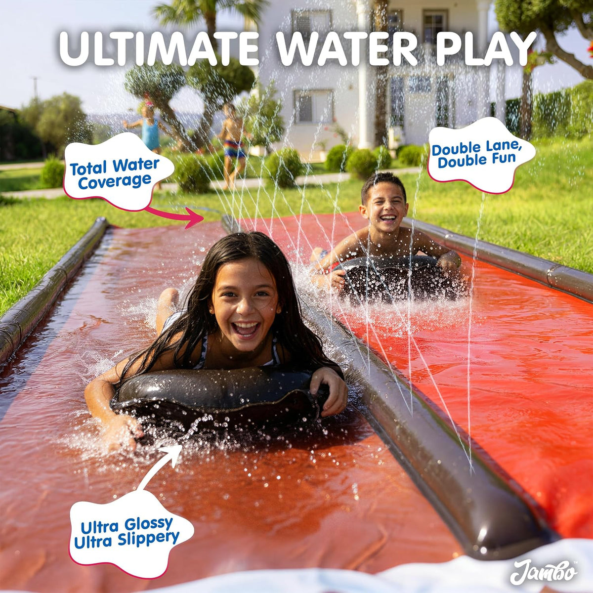 JAMBO Premium Triple Water Slide with 3 Bodyboards - 22ft Pirate - image 2