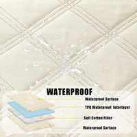 Smiry Waterproof Dog Bed Cover - Beige/Beige / Lattice / 40x50 - image 2