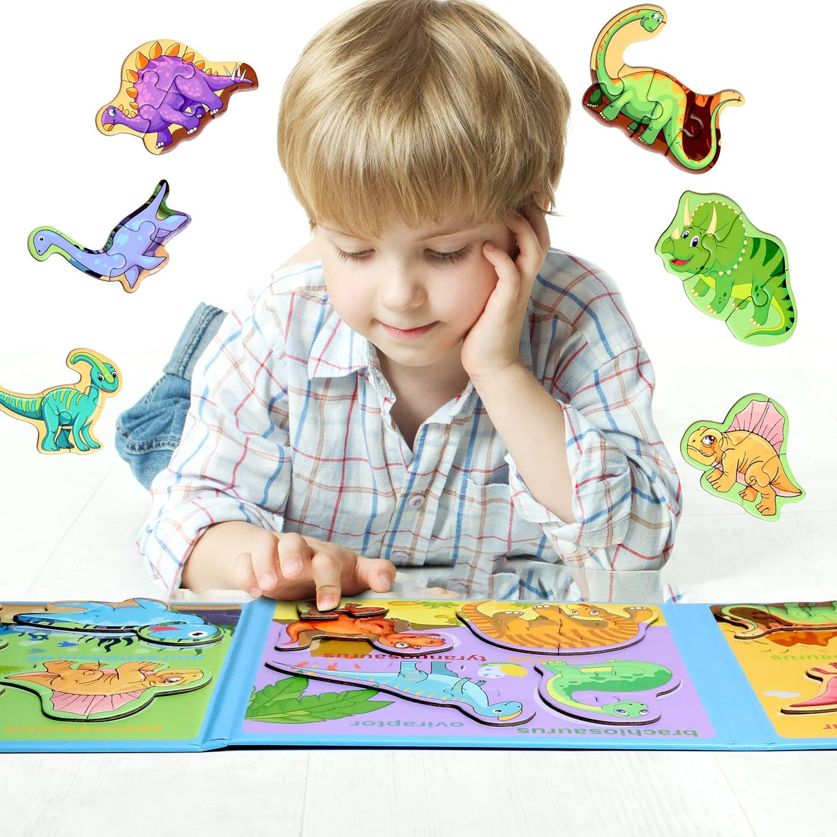 Magnetic Puzzles for Kids Ages 3-5 - Dinosaur - image 4