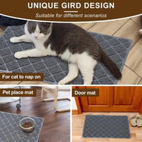 Cat Litter Box Mat, Trapping Mat Premium Durable PVC Pad - Black / 23*14 - image 3