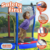 Happin 55’’ Trampoline for kids Safety Enclosure - Blue-Red / Classic - image 3