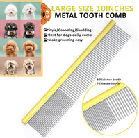 Metal Dog Grooming Combs Shedding Tangles, Knots, Mats. - Large / gold - image 3
