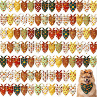 Preboun 100 Pcs Fall Paw Print Dog Bandanas Bulk - Fall Paw Print / 19.7 x 13.8 x 13.8 Inch
