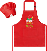 R HORSE Kid Apron and Chef Hat Set - Xmas Red