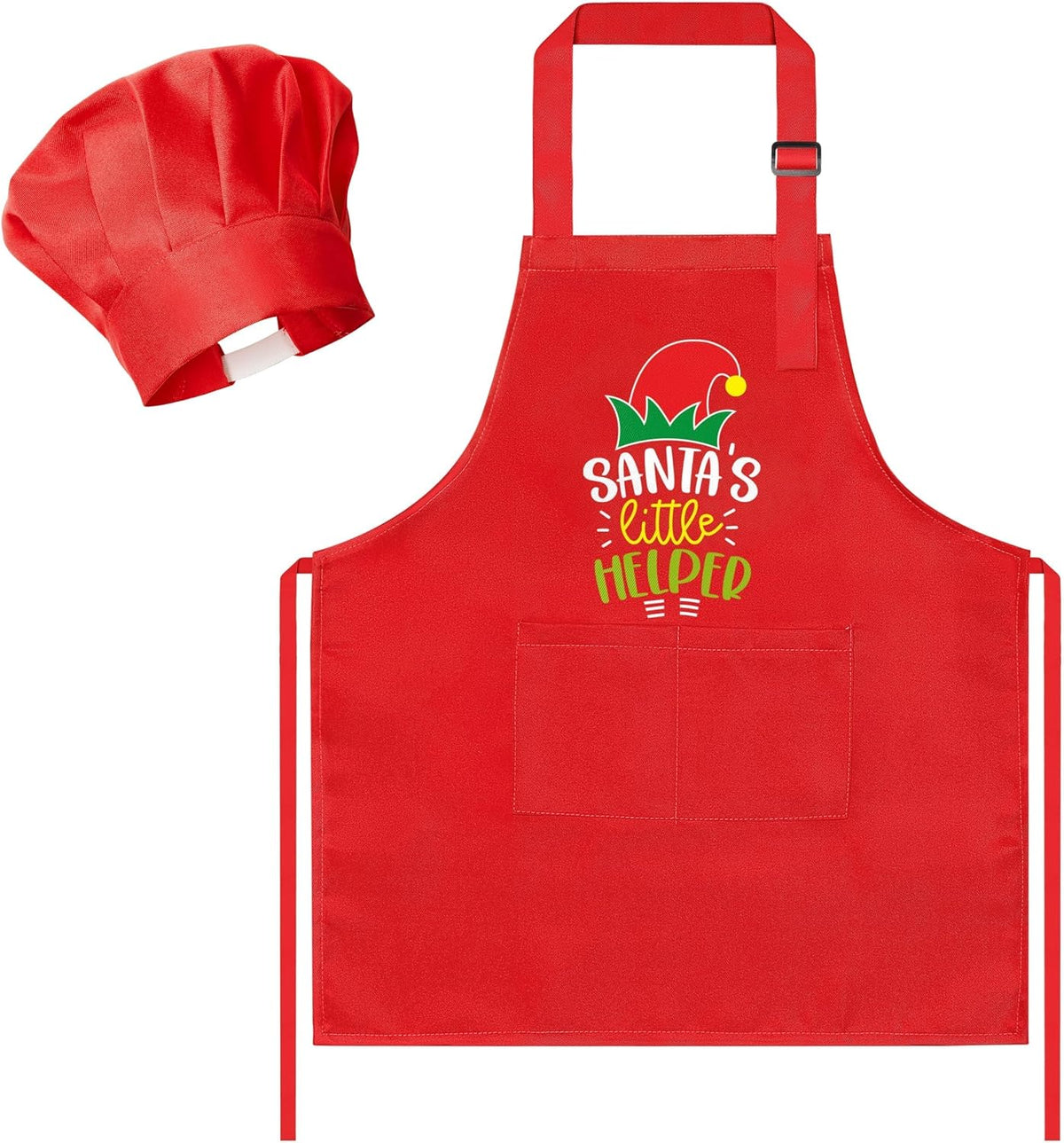 R HORSE Kid Apron and Chef Hat Set - Xmas Red