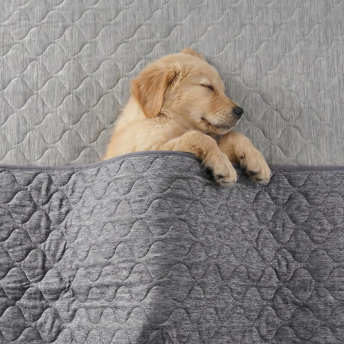 Cozy Bliss Leakproof Cooling Blanket for Large Dogs, Q-Max 0.5 - Heather Charcoal Grey / 40*60 - image 3