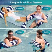 Aqua 4-in-1 Monterey Hammock Pool Float & Water Hammocks - Navy Blue / Monterey Hammock / 1 Pack - image 2