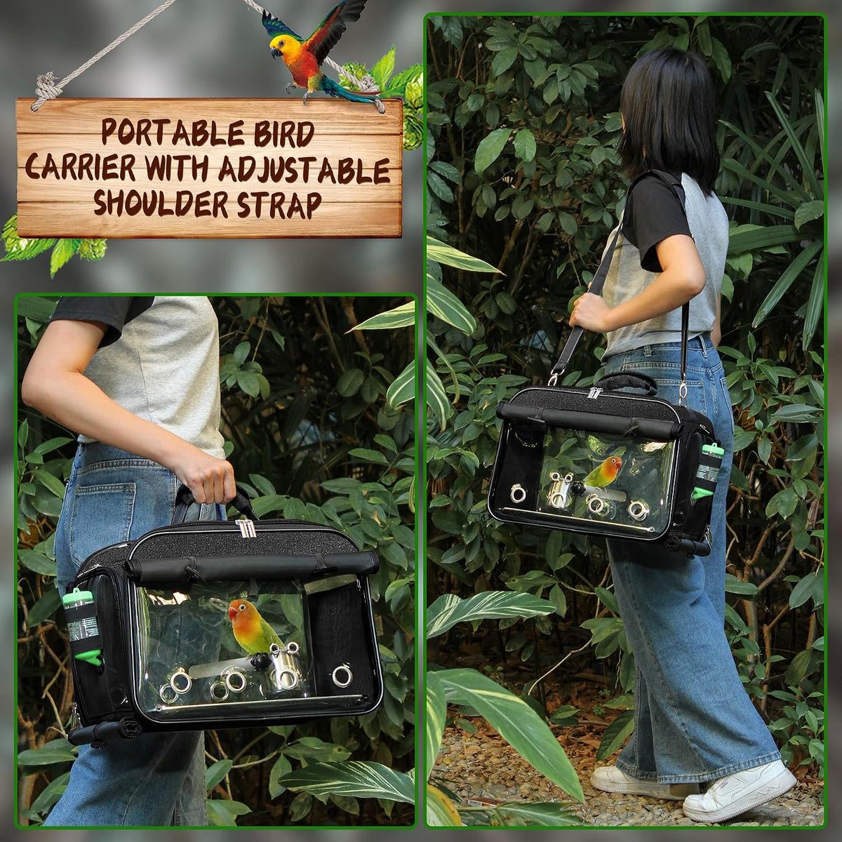 Bird Carrier Airline Approved - Black - image 4