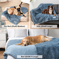 PetAmi Waterproof Dog Blanket for Couch Protector Pet Throw - Dusty Blue / X-large (60x80) - image 3
