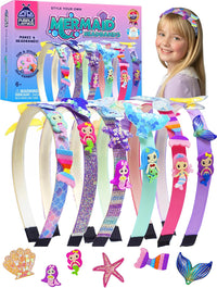Glamour Headband Making Kit for Girls Ages 5+ - Mermaid Headbands