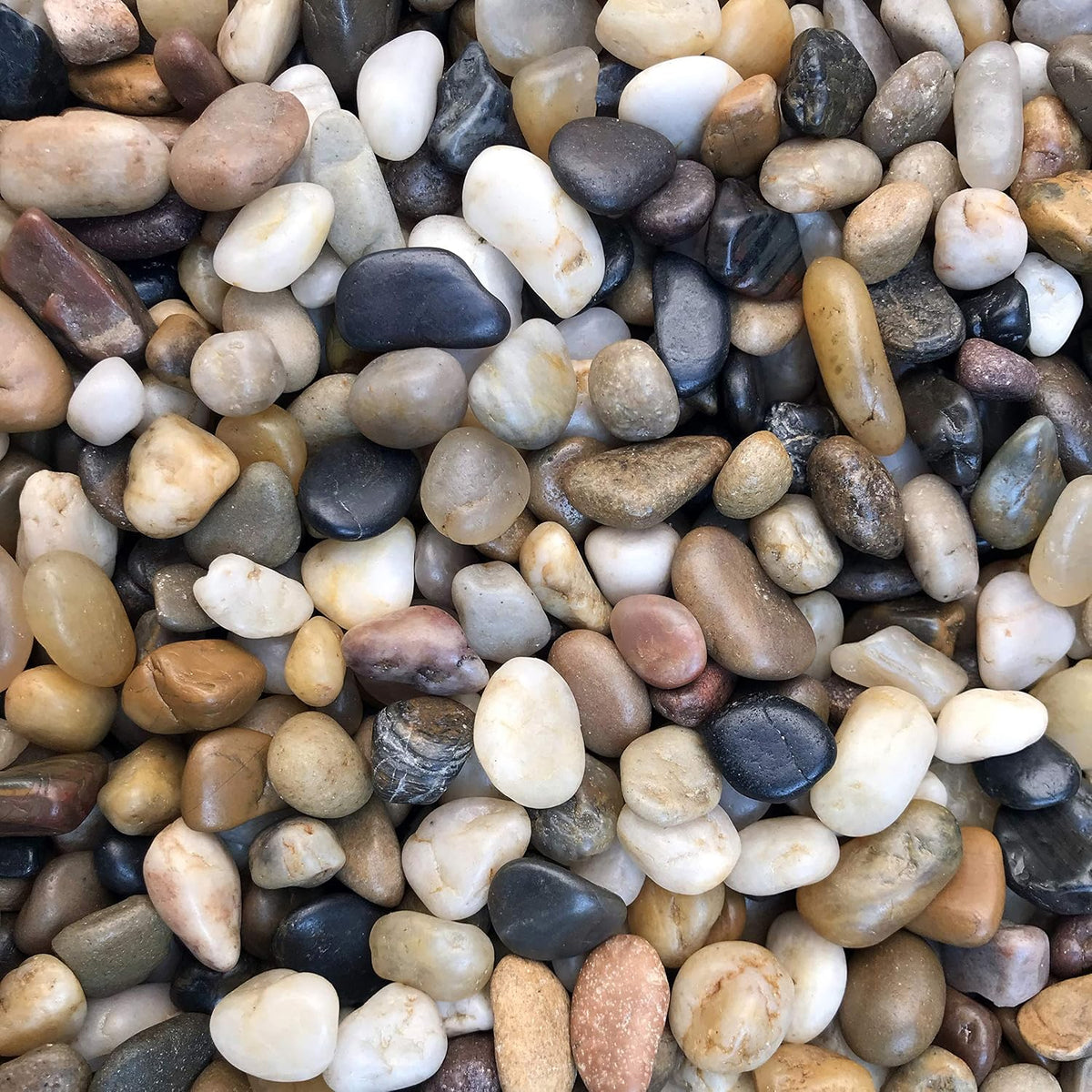 Voulosimi 40 LBS River Rock Stones - 9 LB / Mixed Colors
