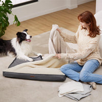 LE SURE Waterproof Dog Bed Cover Replacement - XX-Large / Grey-Sherpa / Sherpa, Oxford fabric - image 2