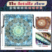 Shappy 6 Pcs Velvet Drawstring Pouches for Tarot Cards Dice - Floral Style - image 2