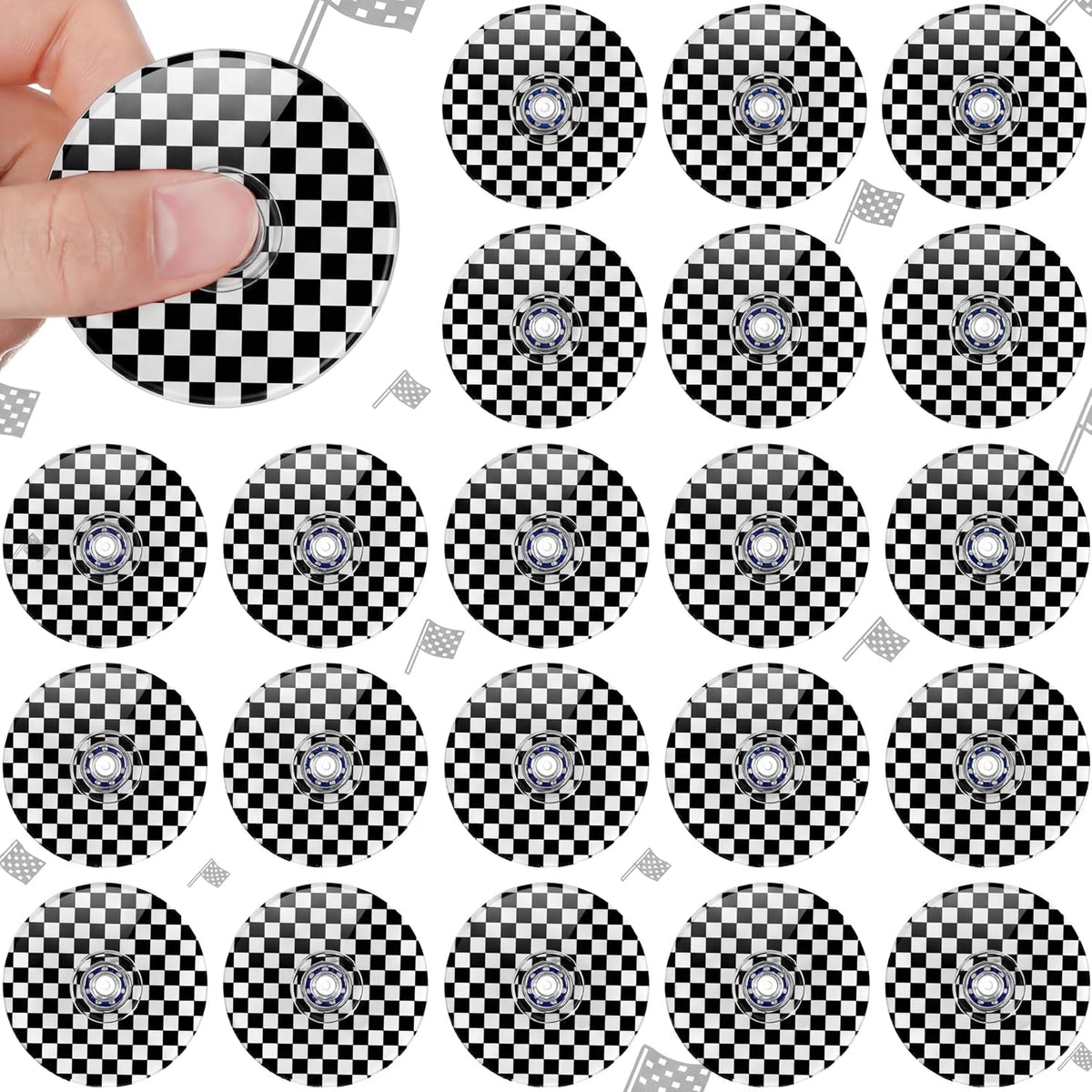 Sotiff 24 baseball fidget spinners, mini acrylic spinners with baseball print - view 6