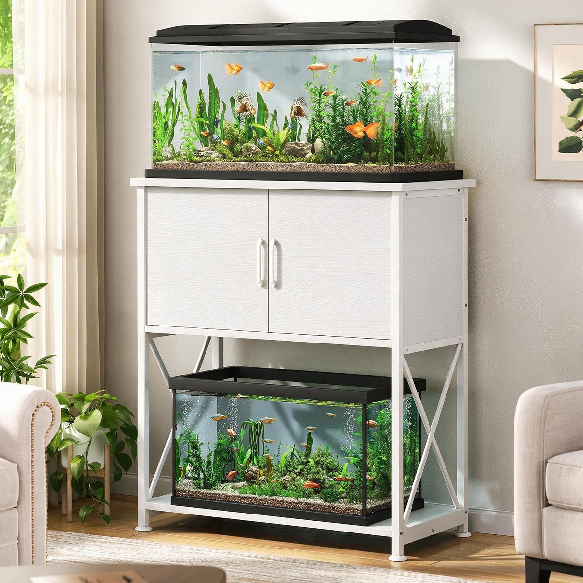 5-10 Gallon Fish Tank Stand - White / 20-29 Gallon - image 2