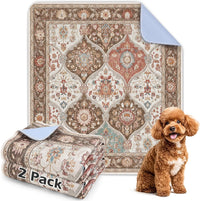 Washable Pee Pads for Dogs 72"x72" Reusable Dog Pads Extra Large - Brown / 36x41 Inch (Pack of 2)
