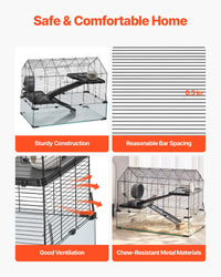 Wire Hamster Cage Habitat 29.5in Pet Rodent Gerbil Mice Small Animal House