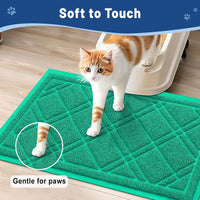 Smiry Cat Litter Box Mat 30x17 - 30x17 / Green - image 4