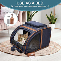 Jespet Pet Backpack Carrier for Small Dog - 3-Navy Blue - image 4