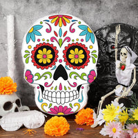 Aoriher Halloween skull piñata with bat stick, blindfold and square confetti - view 14