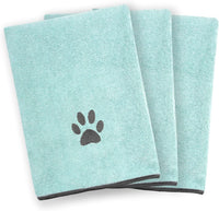 Ritz Premium Embroidered Microfiber Pet Towel, 18" x 28" - Paw Spa Blue / Small (Pack of 3) - image 2