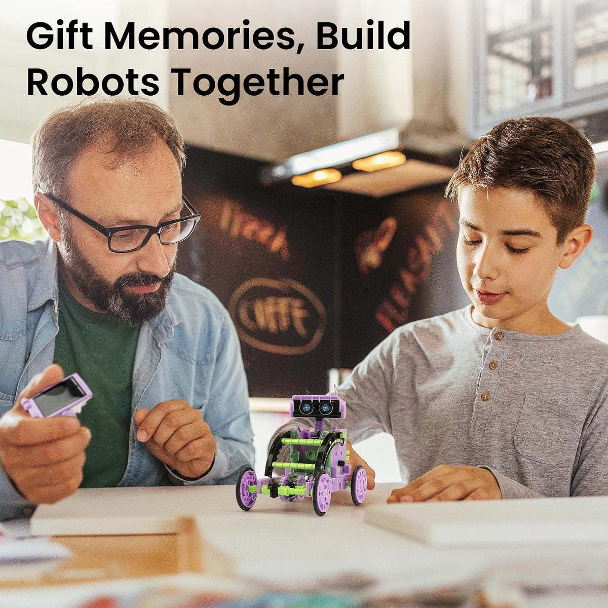 Sillbird 12-in-1 Solar Robot Building Kit STEM Gift for Boys Ages 8-13 – Fun for Kids & Family - Purple-green - image 2