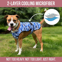Dog Cooling Vest, 2-Layer Microfiber Cooling Jacket, Blue, L – Essentials for Dogs - Blue Camo / XX-Large (Pack of 1) - image 3