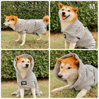 Tuff Pupper Fast Drying Dog Bath Robe - Gray / Medium - image 2