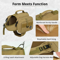 Himal Outdoors Dog Backpack & Saddle Bag - Brown - image 2